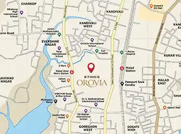 Ethics Orovia location map, Malad West